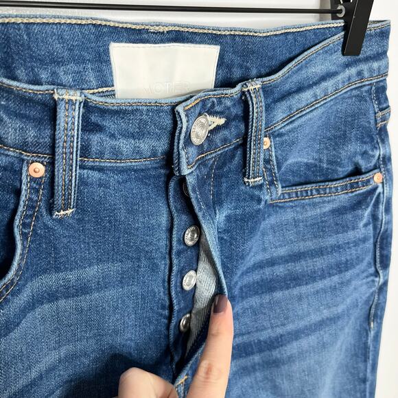 Mother Superior The Tripper Ankle Fray Jeans 27 Blue Its A Small World Wash - Picture 5 of 14